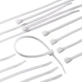 Cable Tie, White, Nylon, 8-In., 20-Pk. 1