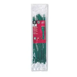 Cable Ties, Green, 20-Pk., 8-In. 1