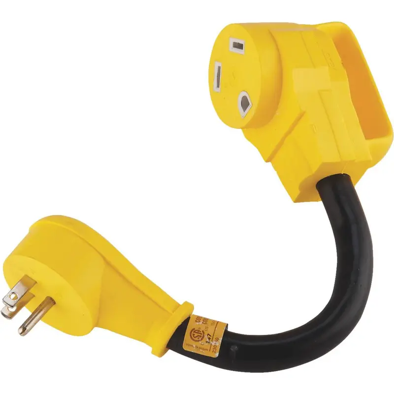 Camco Powergrip 15A/30A Dogbone Rv Power Cord Adapter 1