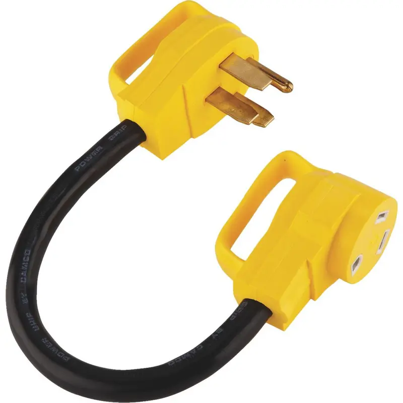 Camco Powergrip 50A/30A Dogbone Rv Power Cord Adapter 1