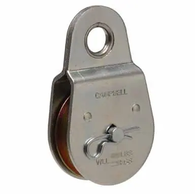 Campbell 2" Heavy Duty Steel Pulley, Single Sheave, Fixed Eye 1