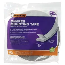 Camper Mounting Tape, 1-1/4W X 3/16-In. T X 30-Ft. 1
