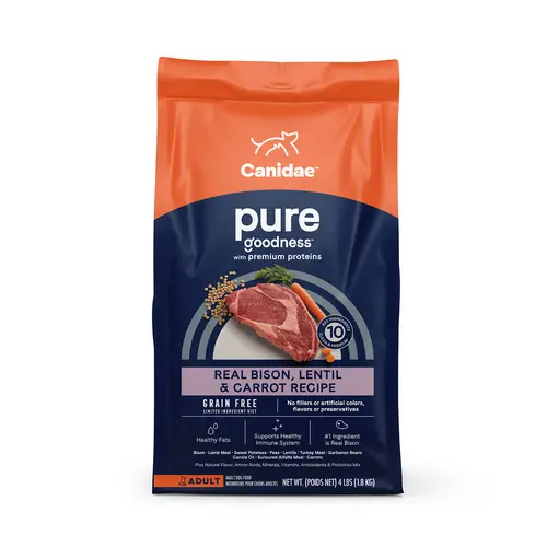 Canidae Grain Free Pure Bison, Lentil & Carrot Recipe Dry Dog Food 1
