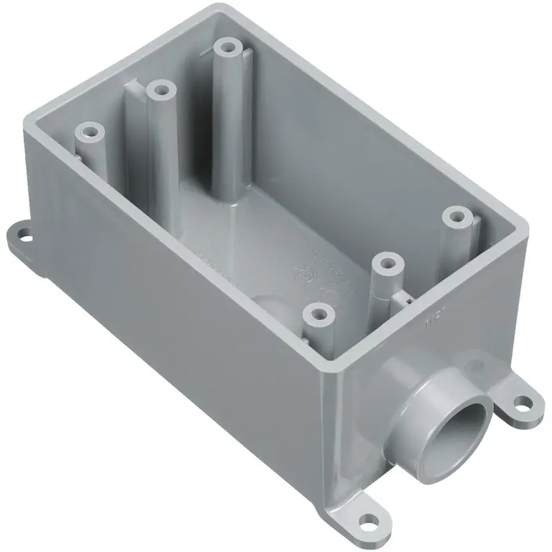 Carlon 1-Gang Pvc Molded Rigid Non-Metallic Dead-End Termination Wall Box, 3/4 In. Outlet 1