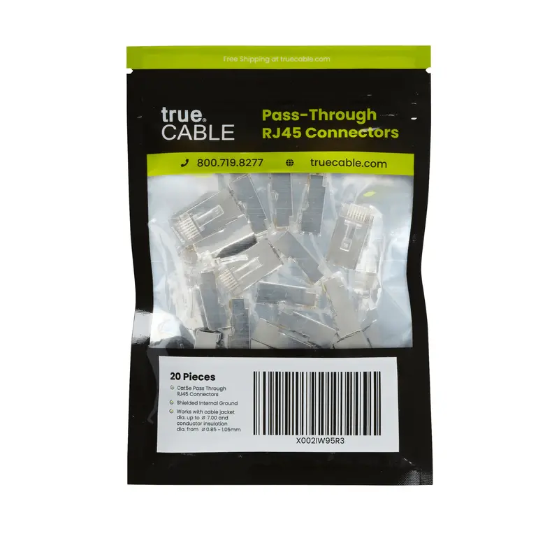 Cat5e Pass Through Rj45 Connectors|Shielded 2