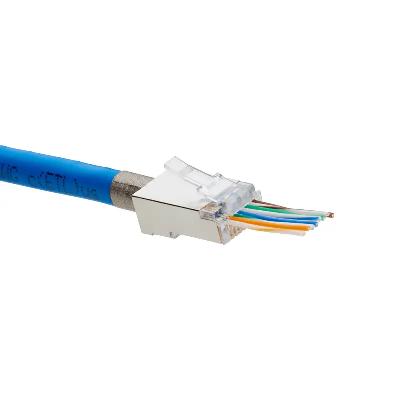 Cat5e Pass Through Rj45 Connectors|Shielded 2