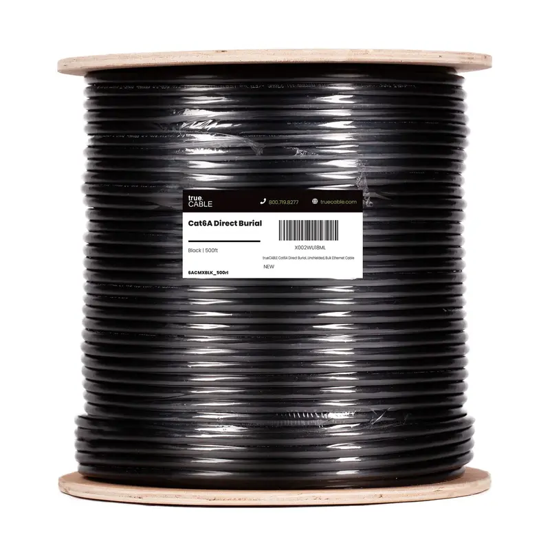 Cat6a Direct Burial Ethernet Cable|Unshielded 5