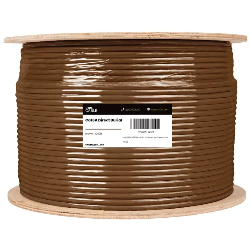 Cat6a Direct Burial Ethernet Cable|Unshielded 5