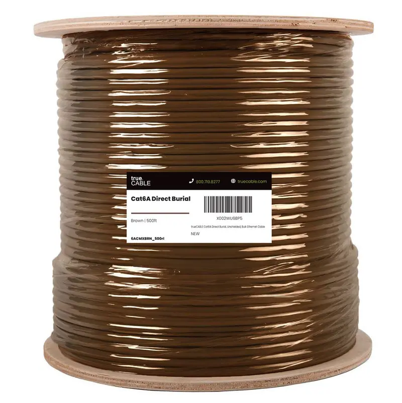 Cat6a Direct Burial Ethernet Cable|Unshielded 6