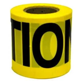 Caution Tape, Weatherproof, Yellow, 3-In. X 300-Ft. 1
