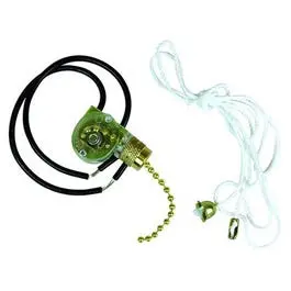 Ceiling Fan Light Switch With Leads, 2 Wires, 1-Speed 1