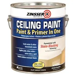 Ceiling Paint / Primer, Goes On Pink, Gal. 1