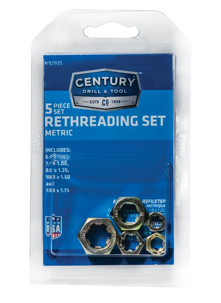 Century Drill And Tool 5 Piece Metric Rethreading Set 1