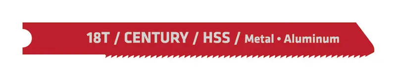Century Drill And Tool Jig-Saw Blade Hss 18T 2 Pcs 2-3/4″ Length .040 Thickness Universal Shank 1