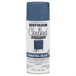 Chalked 1-Coat Spray Paint, Ultra Matte Coastal Blue, 12-Oz. 1