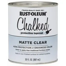 Chalked Paint Finish Wax, Matte Clear, 30-Oz. 1