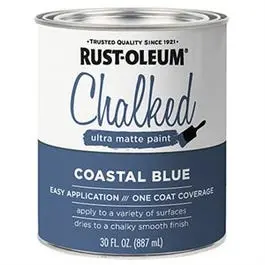 Chalked Ultra Matte Paint, Coastal Blue, 30-Oz. 1