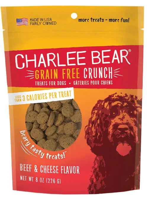 Charlee Bear Grain Free Crunch Beef & Cheese Dog Treats 1