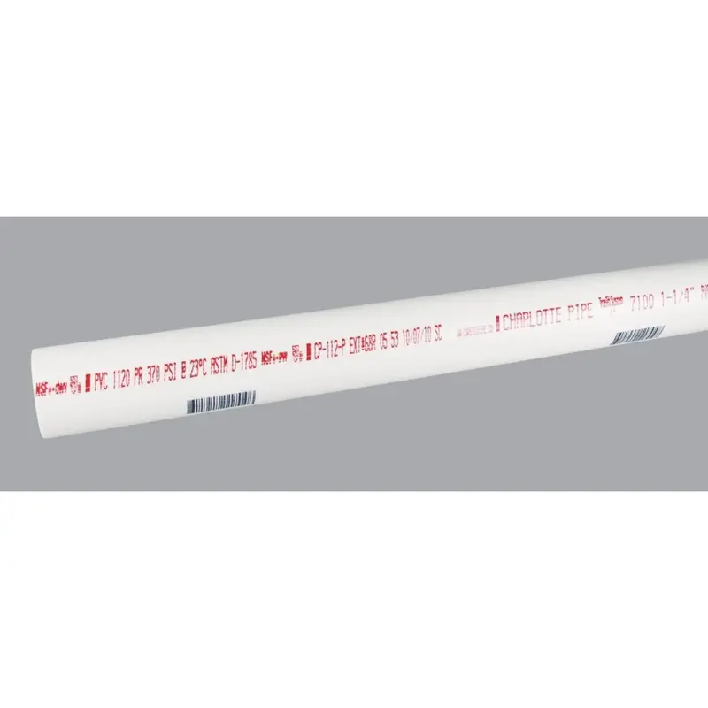 Charlotte Pipe 1-1/4 In. X 10 Ft. Cold Water Schedule 40 Pvc Pressure Pipe 1