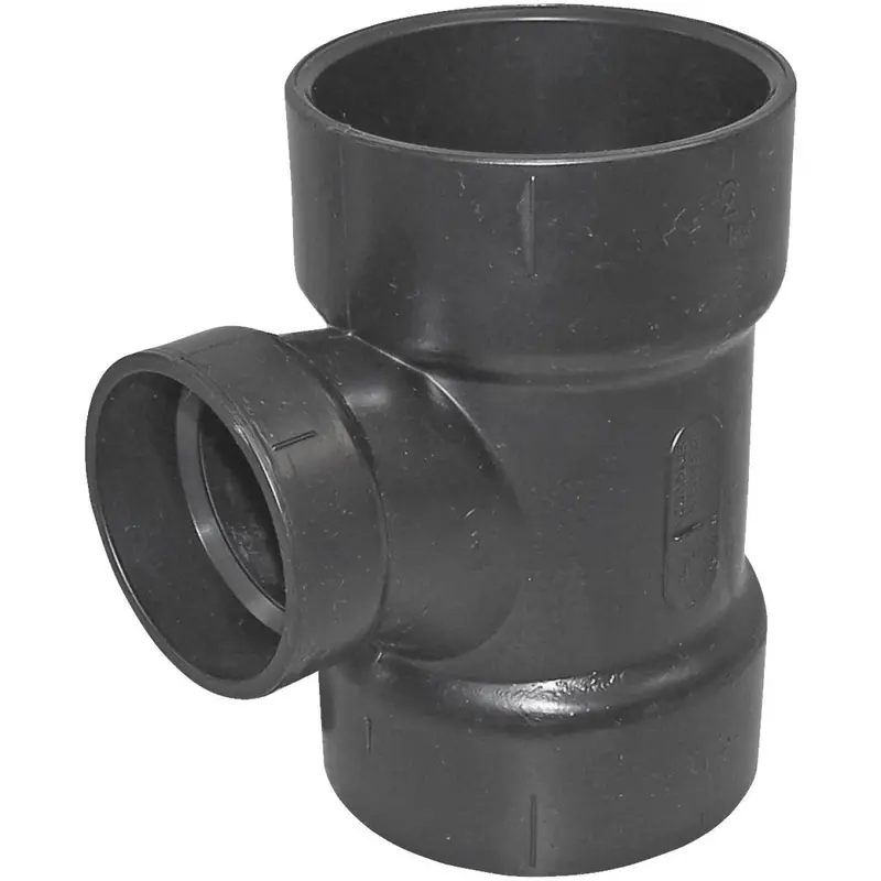 Charlotte Pipe 3 X 3 X 2 In. Hub X Hub X Hub Reducing Sanitary Abs Waste & Vent Tee 1