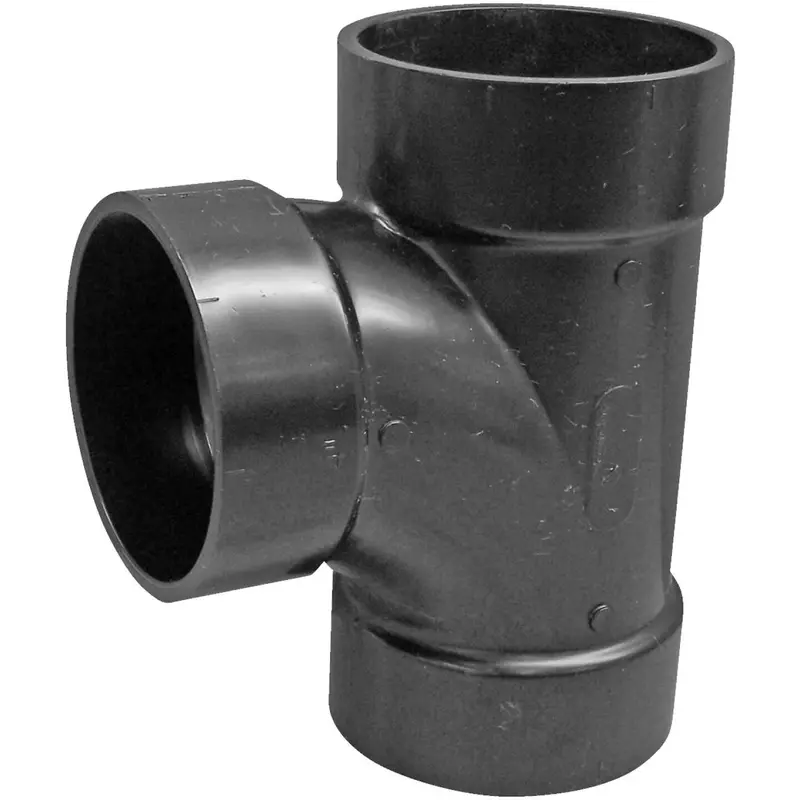 Charlotte Pipe 4 In. Hub X Hub X Hub Sanitary Abs Waste & Vent Tee 1
