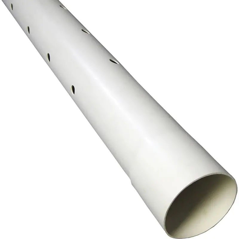 Charlotte Pipe 4 In. X 10 In. Perforated Pvc Drain And Sewer Pipe, Belled End (2-Row) 1