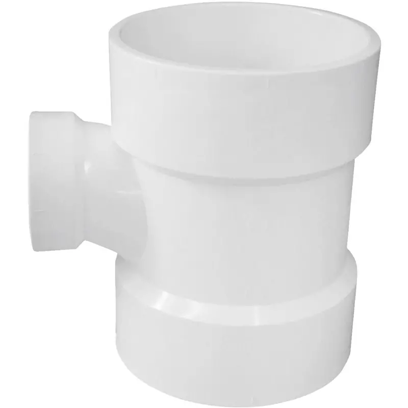 Charlotte Pipe 4 In. X 2 In. Reducing Sanitary Pvc Tee 1