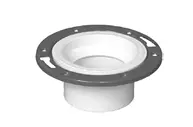 Charlotte Pipe Pvc-00811-0600Ha Hub End Closet Flange W/ Adjustable Ring, 4"X3" 1