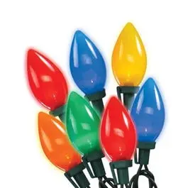 Christmas Led Light Set, C9, Multi Ceramic, 25-Ct. 1