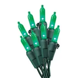 Christmas Led Light Set, Mini, Green, 50-Ct. 1