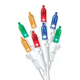 Christmas Led Light Set, Multi/White Wire, 100-Ct. 1