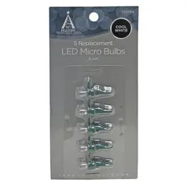Christmas Lights Led Replacement Bulb, Micro, Cool White, 5-Pk. 1