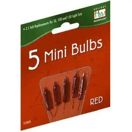 Christmas Lights Replacement Bulb, For 50, 100 & 150-Light Sets, Red, 2.5-Volt 1