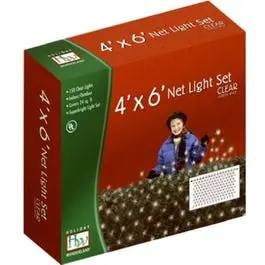 Christmas Net Light Set, Clear, 150-Ct., 4 X 6-Ft. 1
