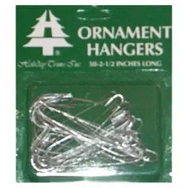 Christmas Ornament Hooks, Silver, 2-1/2-In., 50-Ct. 1