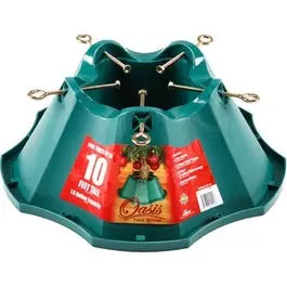 Christmas Tree Stand, Green Plastic, 21.65-In. 1