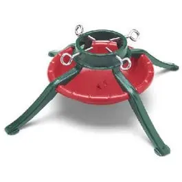 Christmas Tree Stand, Red & Green Steel, 4.5-In. Trunk Diameter 1