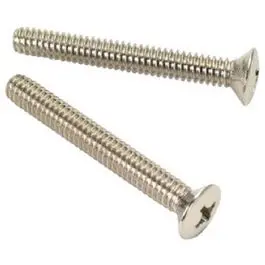 Chrome Finish Bathtub Overflow Face Plate Screw, 2-Pk. 1