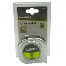 Chrome Tape Measure, Nylon Coating, 3/4-In. X 16-Ft. 1
