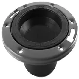 Closet Flange With Adjustable Metal Ring, Abs/Dwv, 4 X 3-In. 1