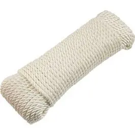 Clothesline, Diamond Braided Cotton, 7/32-In. X 200-Ft. 1