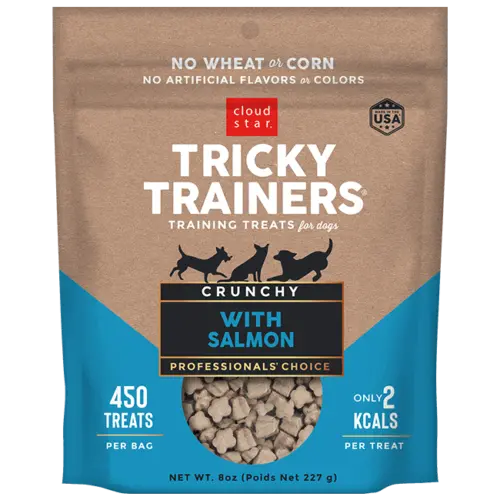 Cloud Star Crunchy Tricky Trainers Salmon Dog Treats 1
