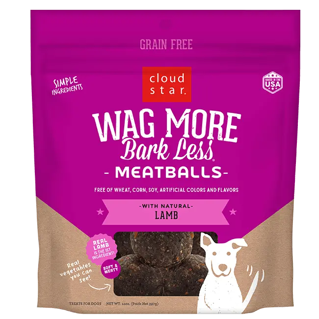 Cloud Star Wag More Bark Less Meatballs: Lamb Dog Treats 1
