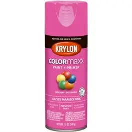 Colormaxx Spray Paint + Primer, Gloss Mambo Pink, 12-Oz. 1