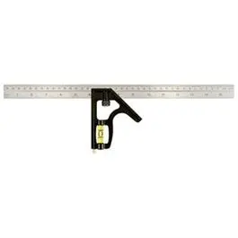 Combination Square, Zinc, 16-In. 1