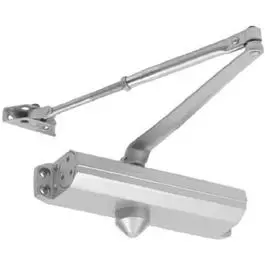 Commercial Door Closer, Aluminum Finish, Adjustable Size 1-4 1