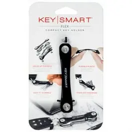 Compact Key Holder, Black Plastic, Holds 8 Keys 1