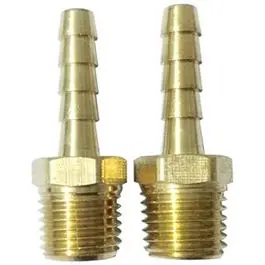 Compressor Hose End, 1/4 Barb X 1/4-In. Mnpt, 2-Pk. 1