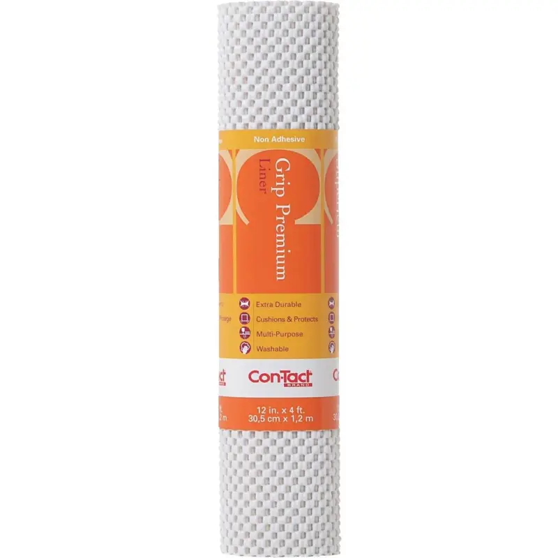 Con-Tact 12 In. X 4 Ft. White Grip Premium Non-Adhesive Shelf Liner 1