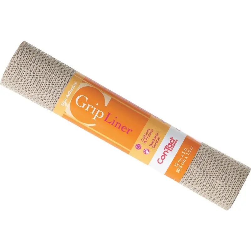 Con-Tact 12 In. X 5 Ft. Taupe Beaded Grip Non-Adhesive Shelf Liner 1